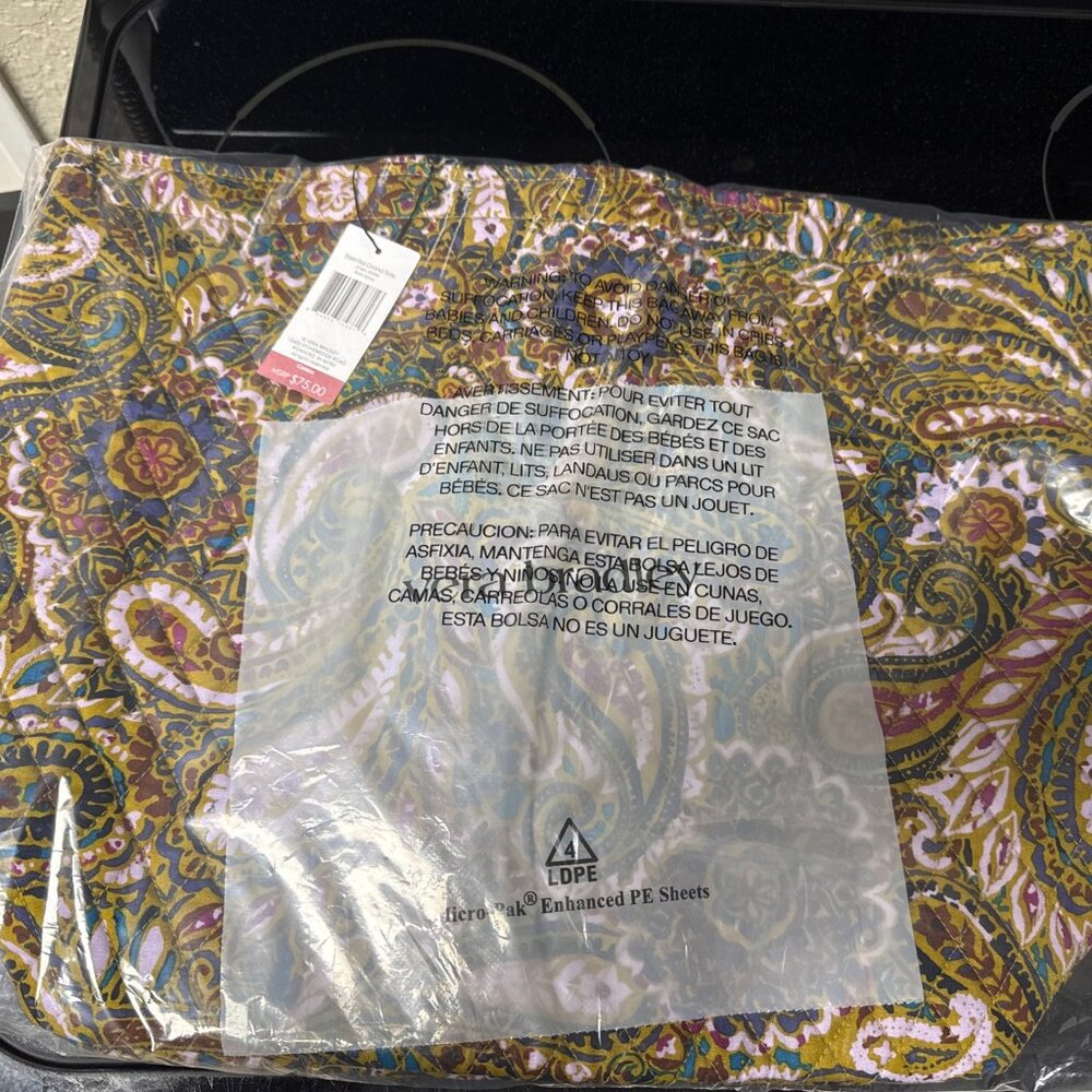 Vera Bradley Essential Grand Tote Buta Spray Paisley NWT